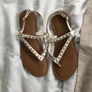 White sandals